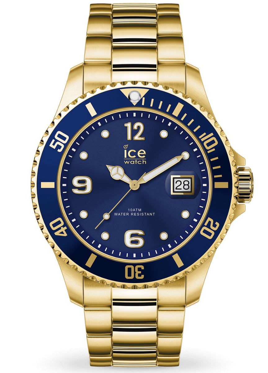 Ice Steel Gold Blue 016762 - Quartz - Guld - Herrklocka - Rostfri stål - Härdat mineralglas