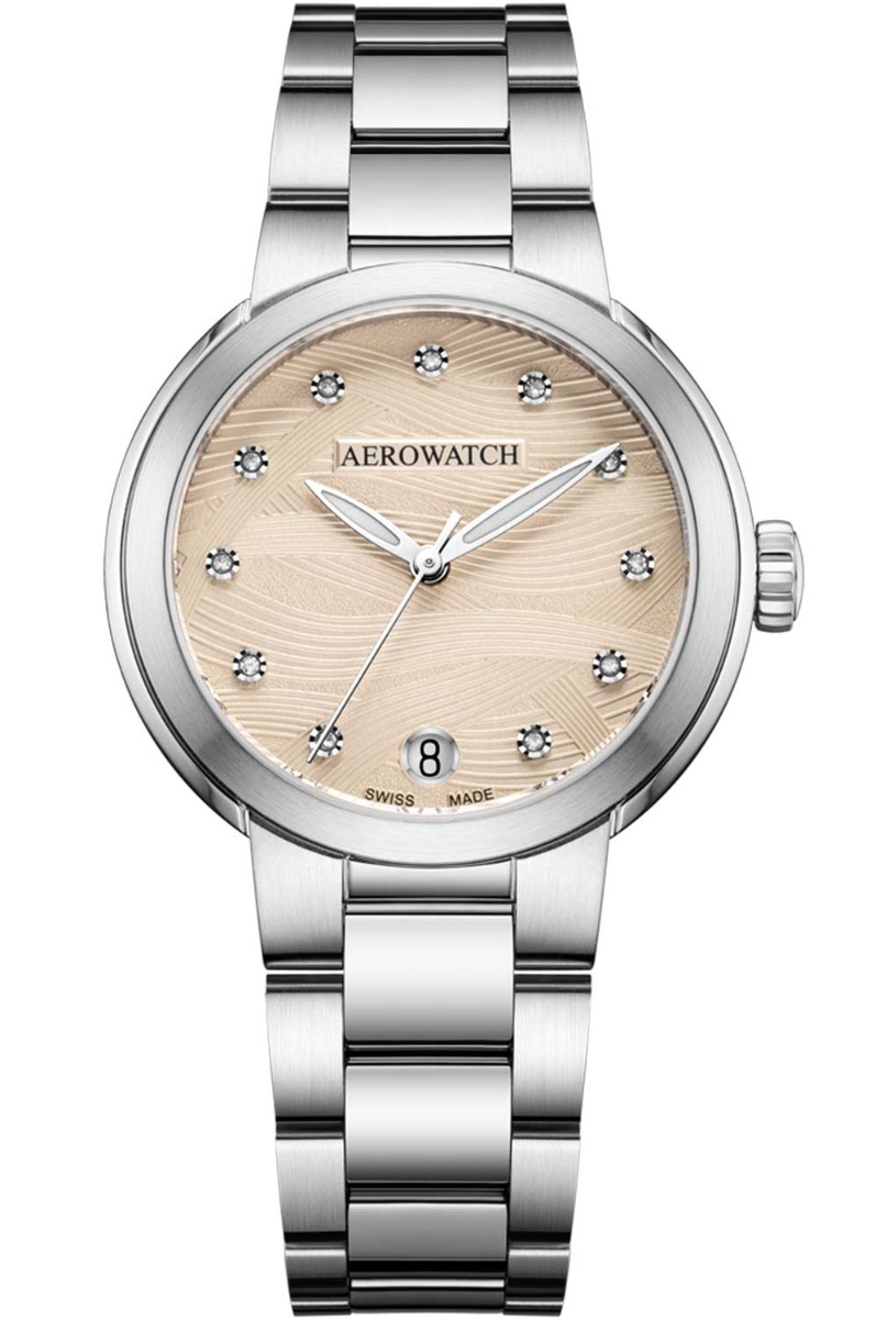 Aerowatch Harmonie Lady Automatic A 60106 AA02 M - Automatisk - Silver - Damklocka - Rostfri stål - Safir