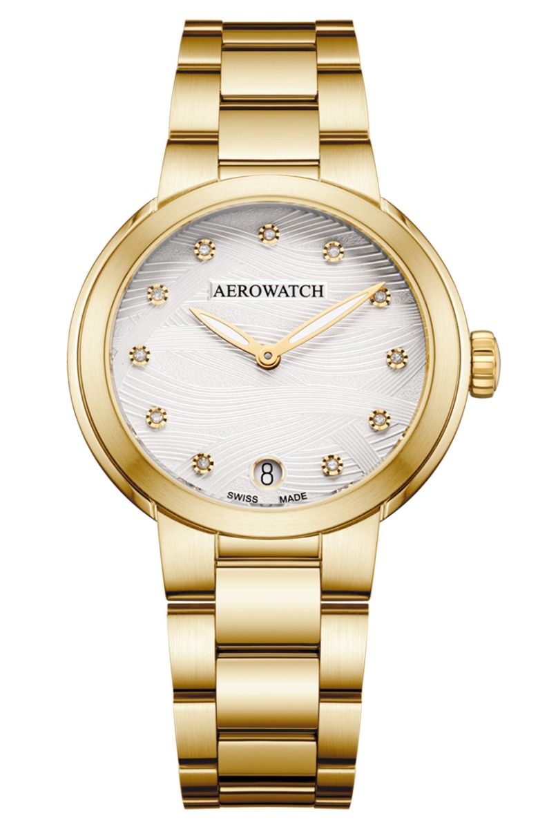 Aerowatch Harmonie Lady Quartz A 42107 JA03 M - Quartz - Guld - Damklocka - Rostfri stål - Safir