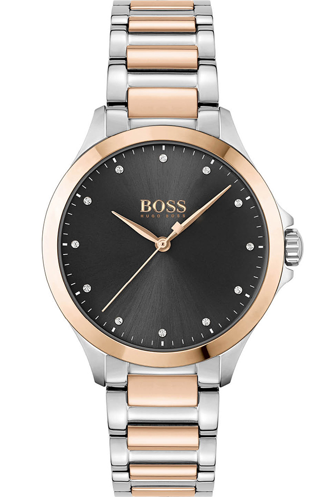 BOSS Grace 1502598 - Quartz - Silver - Damklocka - Rostfri stål - Härdat mineralglas