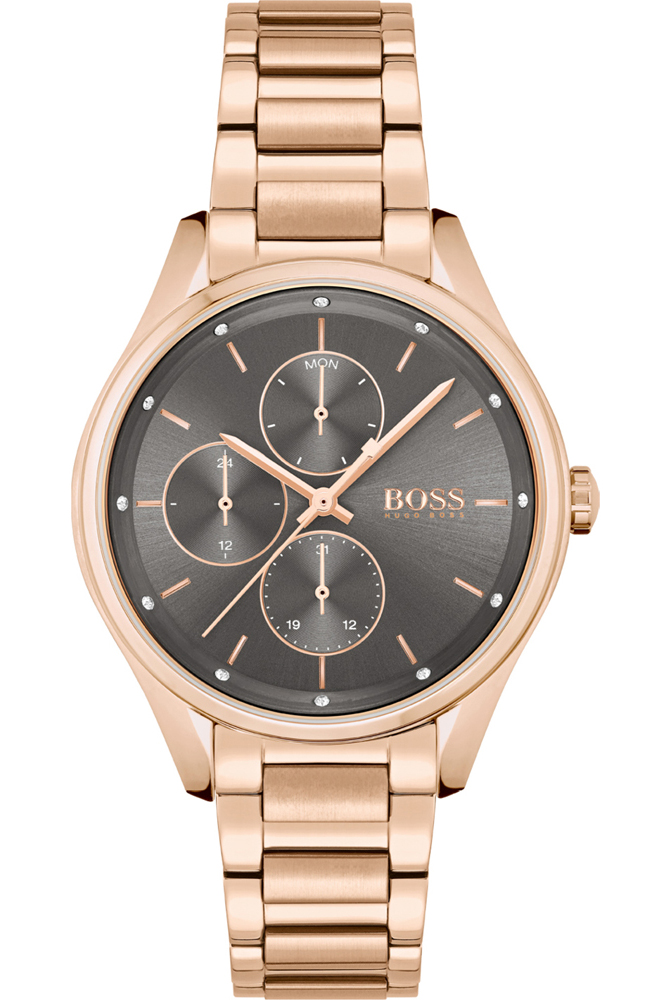 BOSS Grand Course 1502603 - Quartz - Rött guld - Damklocka - Rostfri stål - Härdat mineralglas