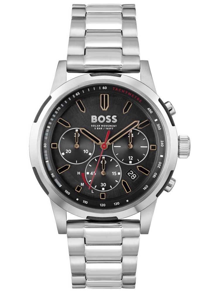 BOSS Solgrade 1514032 - Quartz - Silver - Herrklocka - Rostfri stål - Härdat mineralglas