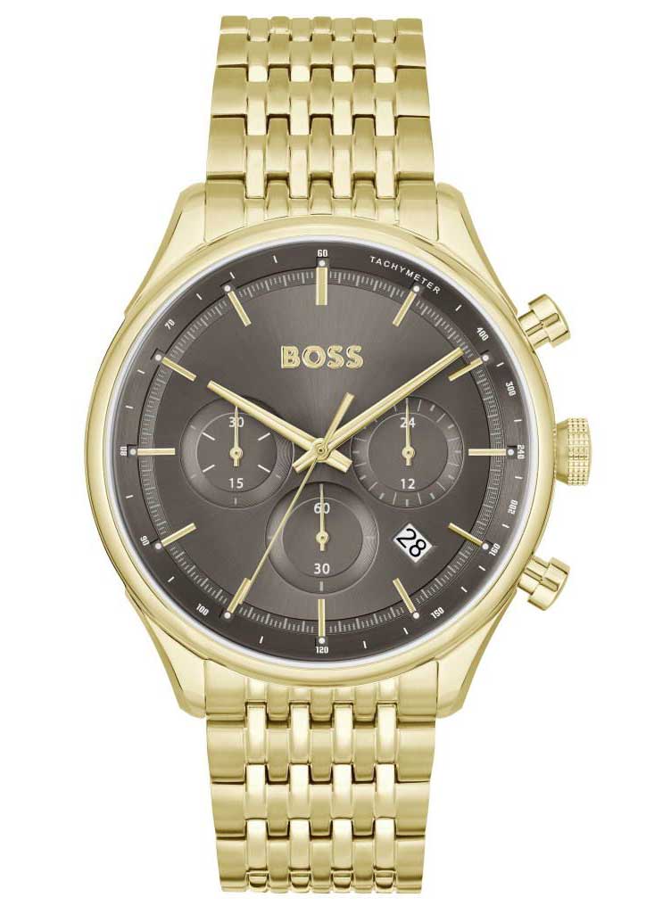BOSS Gregor 1514051 - Quartz - Guld - Herrklocka - Rostfri stål - Härdat mineralglas