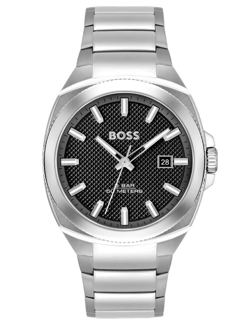 BOSS Walker 1514136 - Quartz - Silver - Herrklocka - Rostfri stål - Härdat mineralglas