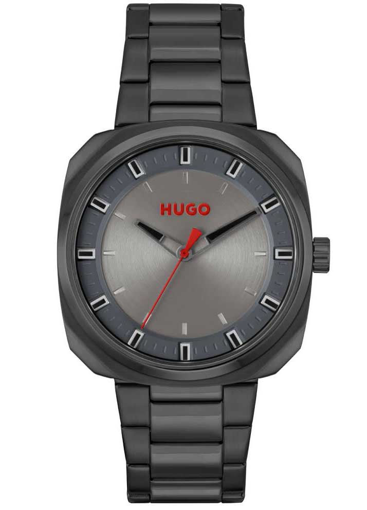 HUGO #Shrill 1530311 - Quartz - Svart - Herrklocka - Rostfri stål - Härdat mineralglas