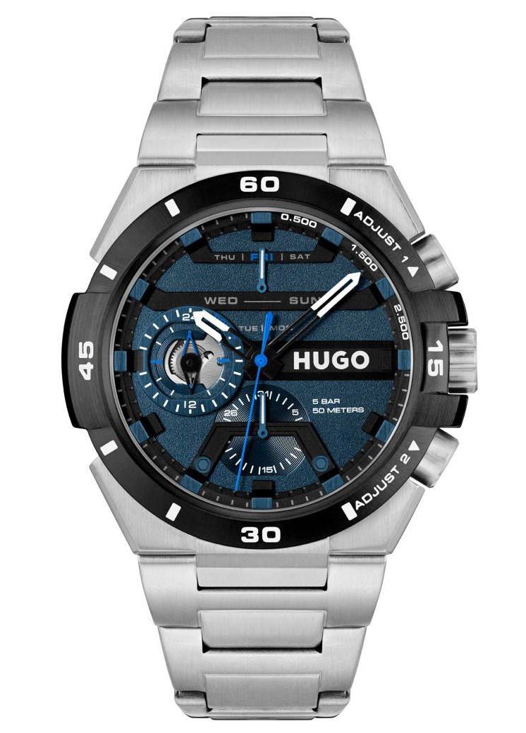 HUGO #Wild 1530337 - Quartz - Silver - Herrklocka - Rostfri stål - Härdat mineralglas