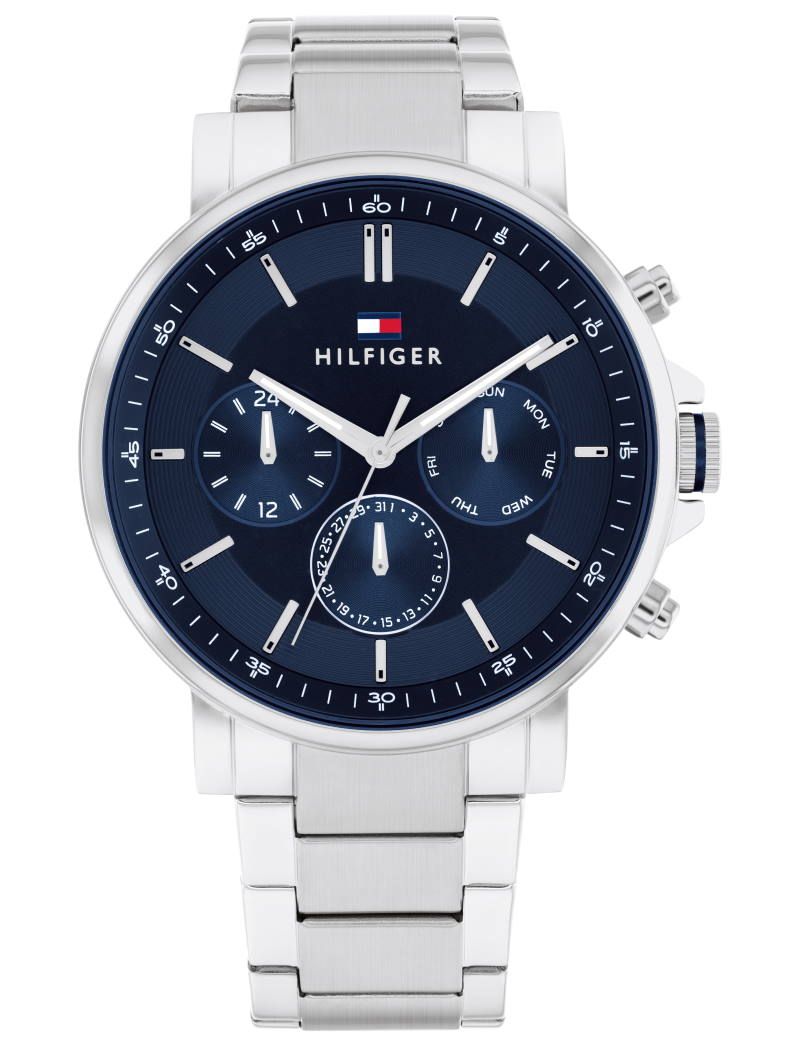 Tommy Hilfiger Tyson 1710588 - Quartz - Silver - Herrklocka - Rostfri stål - Härdat mineralglas