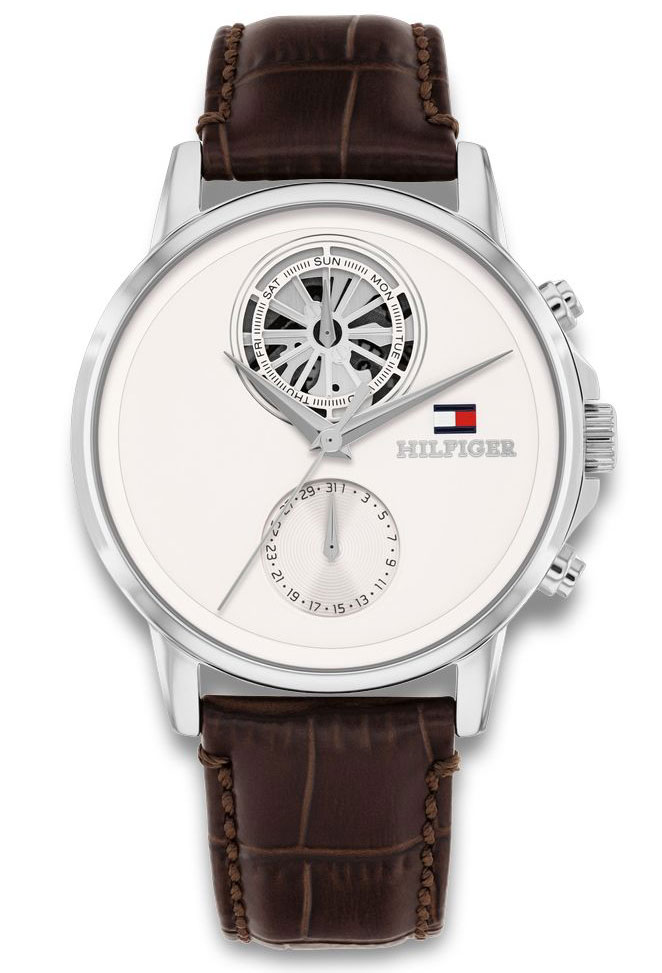 Tommy Hilfiger Classic 1710746 - Quartz - Silver - Herrklocka - Läder - Härdat mineralglas