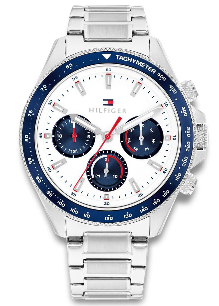 Tommy Hilfiger | Tommy Hilfilger Clark 1792238 - Quartz - Silver - Herrklocka - Rostfri stål - Härdat mineralglas