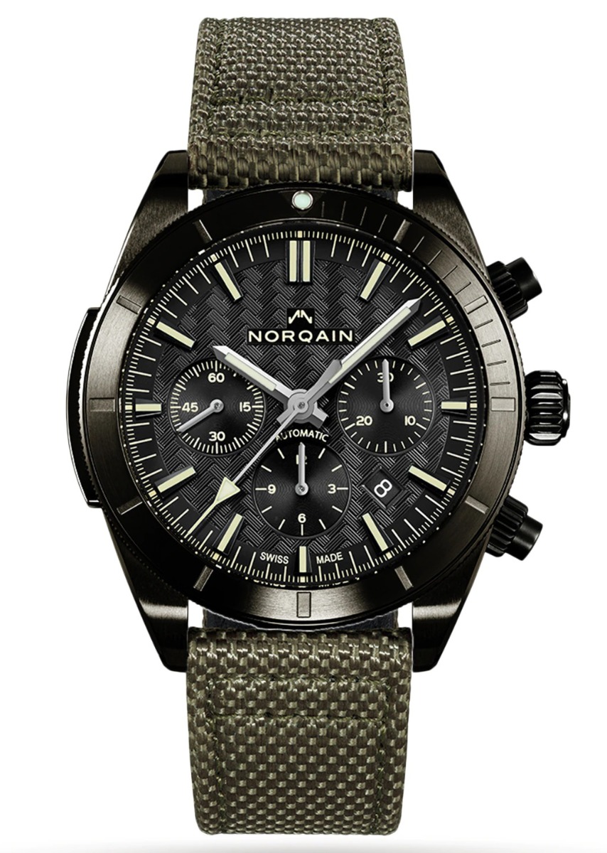 Norqain Adventure Sport Chrono NB1200B21C/B123/10KC.20B - Automatisk - Svart - Herrklocka - Textil - Safir