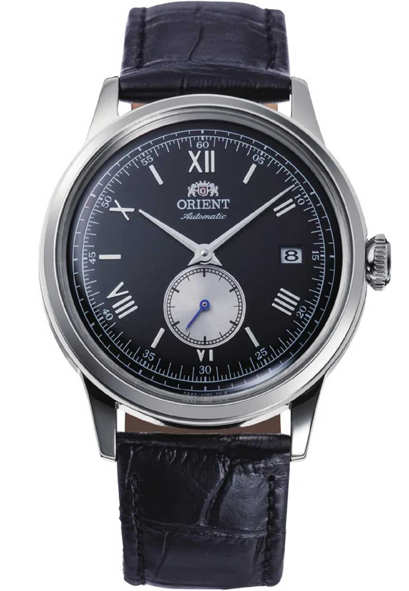Orient Bambino RA-AP0101B - Automatisk - Silver - Herrklocka - Läder - Härdat mineralglas