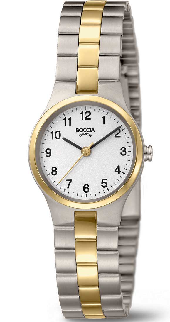Boccia Titanium 3082-05 - Quartz - Silver - Damklocka - Titan - Härdat mineralglas