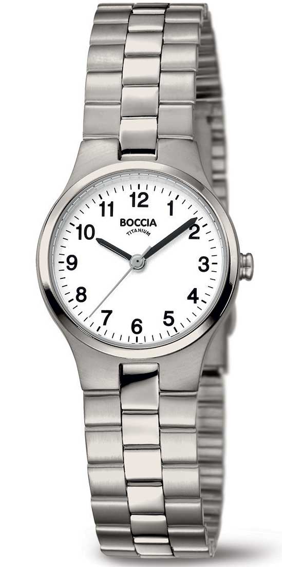 Boccia Titanium 3082-06 - Quartz - Silver - Damklocka - Titan - Härdat mineralglas