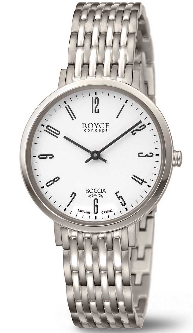 Boccia Titanium Royce Concept 3270-01 - Quartz - Silver - Damklocka - Titan - Safir