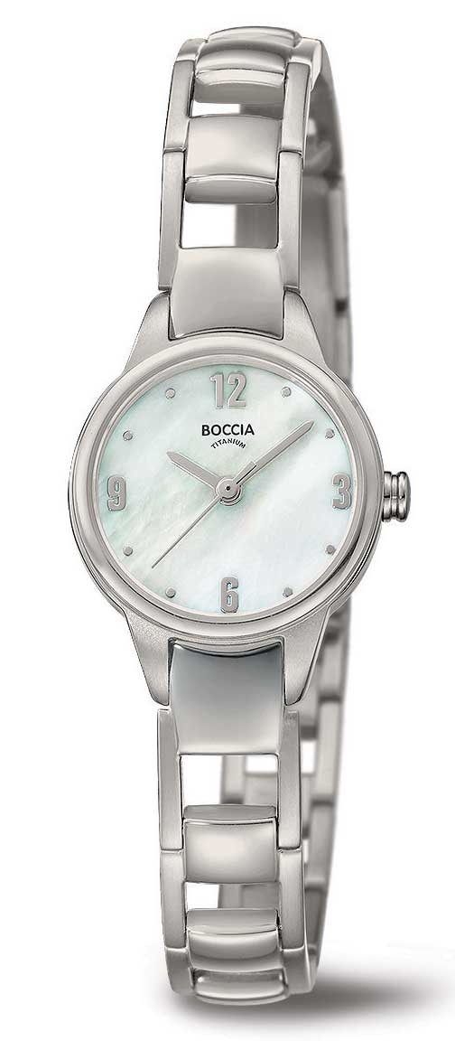 Boccia Titanium 3277-01 - Quartz - Silver - Damklocka - Titan - Härdat mineralglas