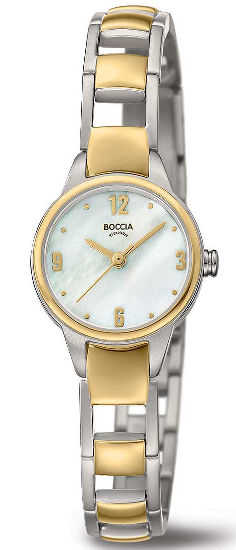 Boccia Titanium 3277-02 - Quartz - Silver - Damklocka - Titan - Härdat mineralglas