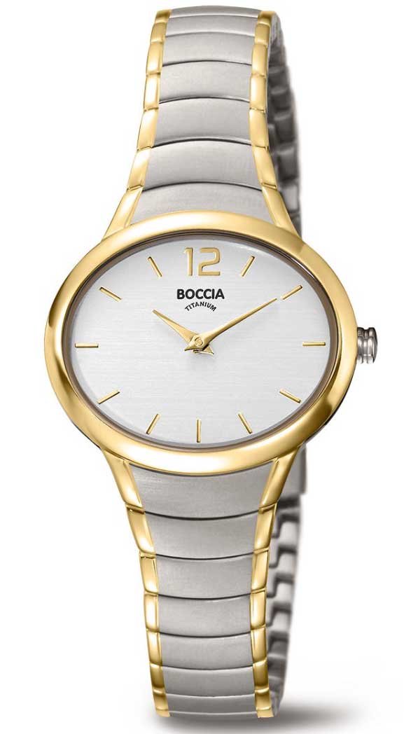 Boccia Titanium 3280-03 - Quartz - Silver - Damklocka - Titan - Härdat mineralglas