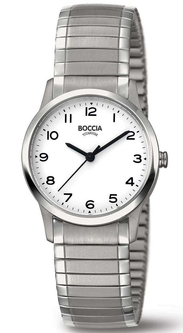 Boccia Titanium 3287-01 - Quartz - Silver - Damklocka - Titan - Härdat mineralglas