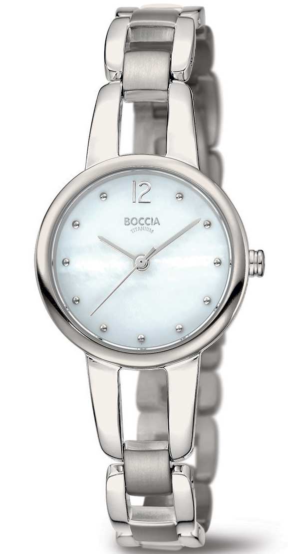 Boccia Titanium 3290-01 - Quartz - Silver - Damklocka - Titan - Härdat mineralglas