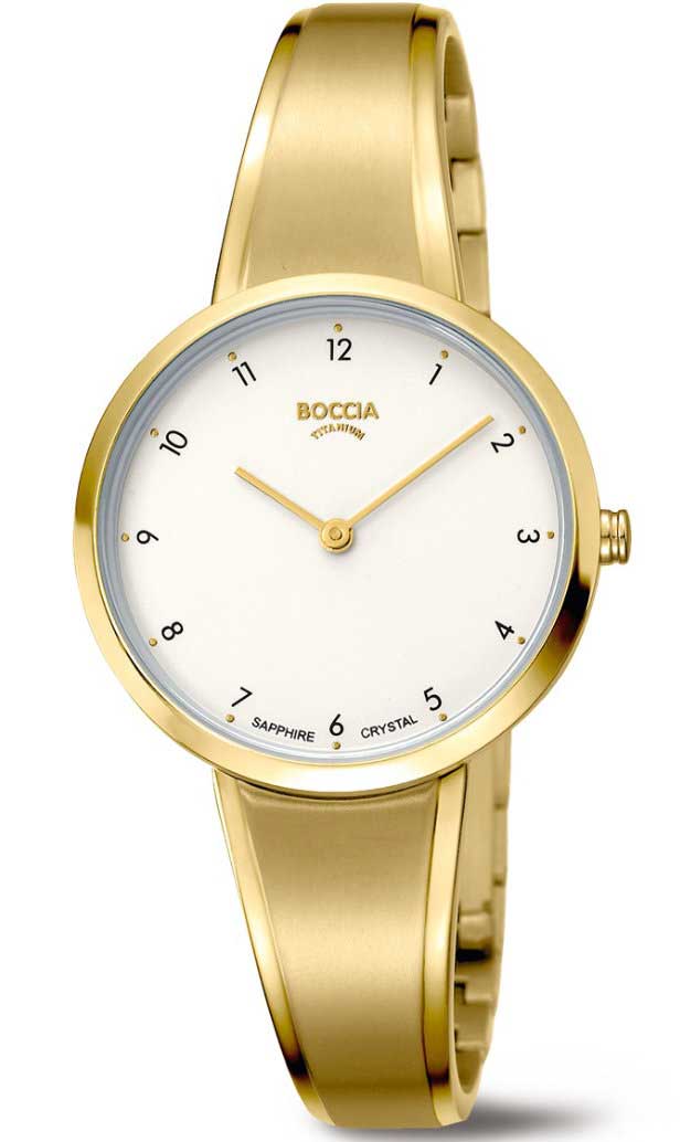 Boccia Titanium 3325-03 - Quartz - Guld - Damklocka - - Safir