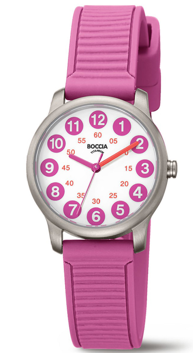 Boccia Titanium Children 3373-03 - Quartz - Grå - Barnklocka - Gummi - Härdat mineralglas