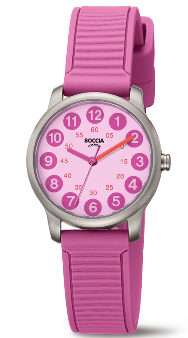 Boccia Titanium Children 3373-04 - Quartz - Grå - Barnklocka - Gummi - Härdat mineralglas
