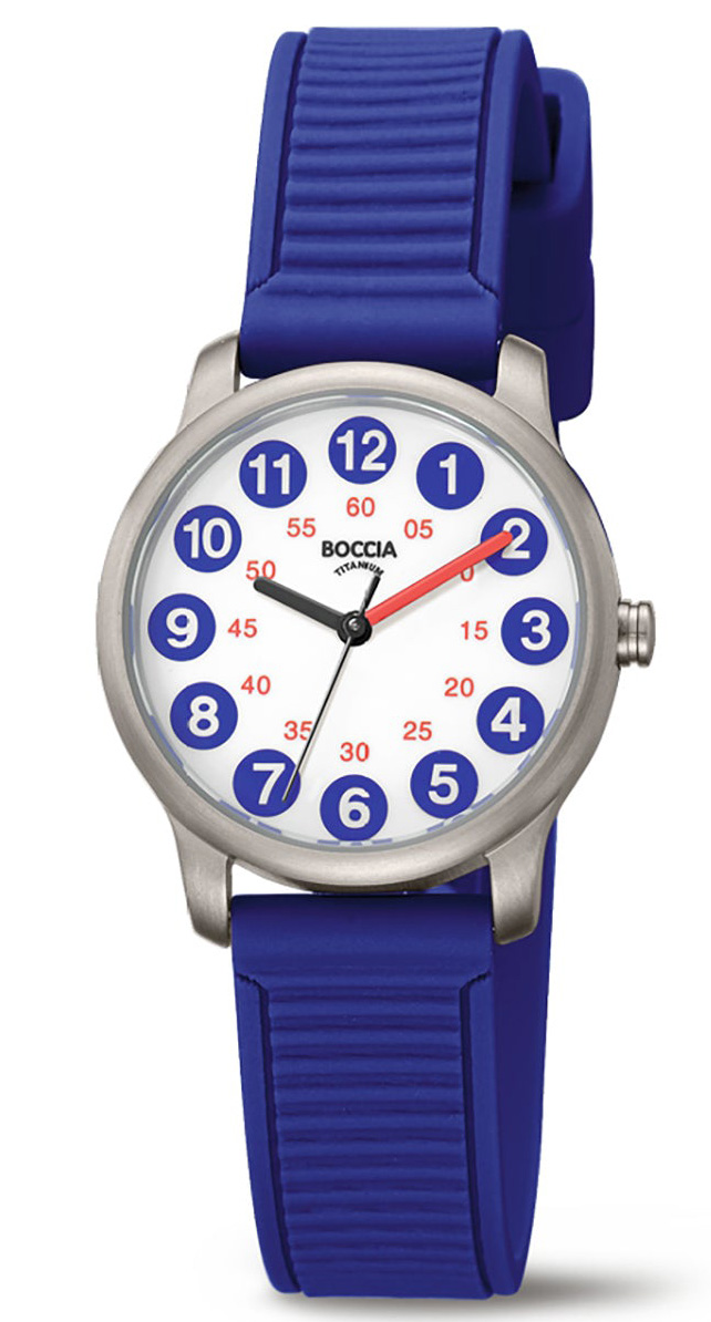 Boccia Titanium Children 3373-05 - Quartz - Grå - Barnklocka - Gummi - Härdat mineralglas