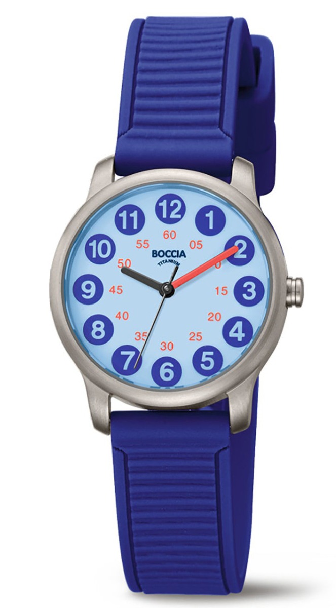 Boccia Titanium Children 3373-06 - Quartz - Grå - Barnklocka - Gummi - Härdat mineralglas