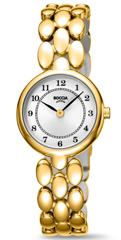 Boccia Titanium Ladies 3378-03 - Quartz - Guld Silver - Damklocka - Titan - Härdat mineralglas