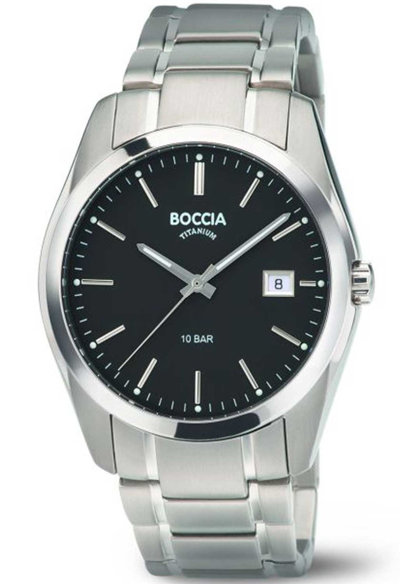 Boccia Titanium 3608-04 - Quartz - Silver - Herrklocka - Titan - Härdat mineralglas
