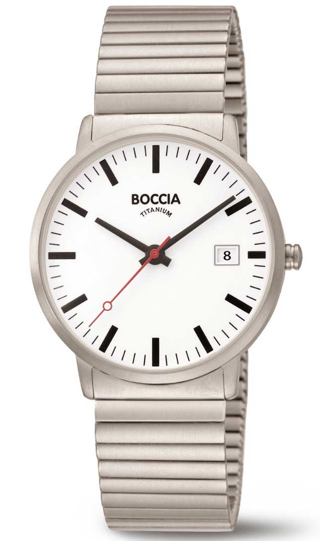 Boccia Titanium 3622-04A - Quartz - Silver - Unisex - Titan - Härdat mineralglas