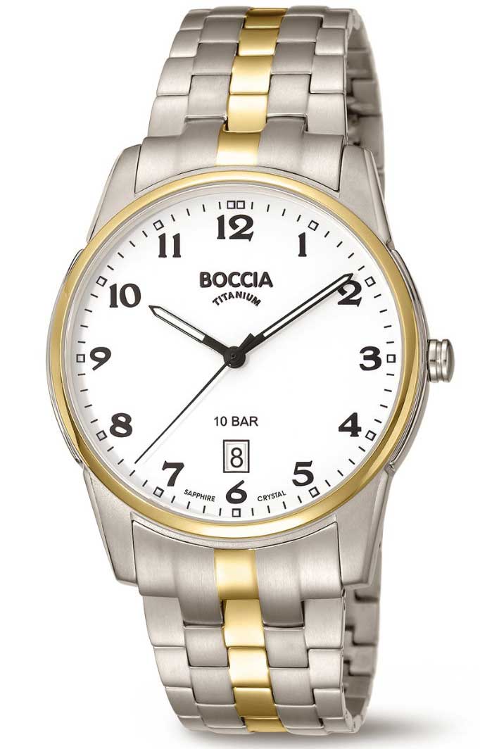 Boccia Titanium 3632-03 - Quartz - Silver - Herrklocka - Titan - Safir