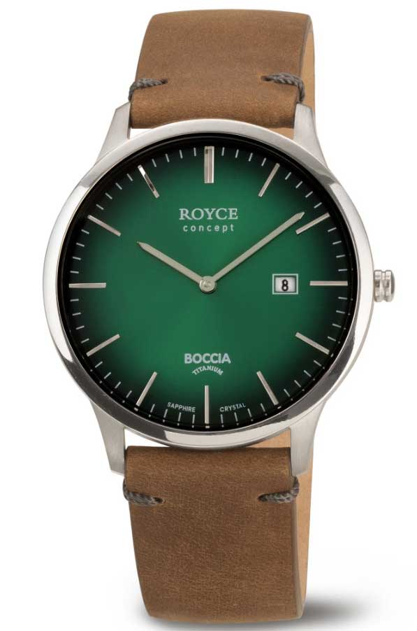 Boccia Titanium 3641-02 - Quartz - Silver - Herrklocka - Läder - Safir