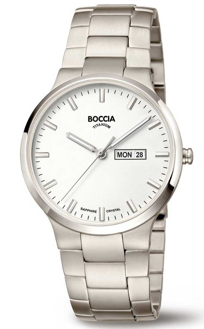 Boccia Titanium 3649-01A - Quartz - Silver - Herrklocka - Titan - Safir