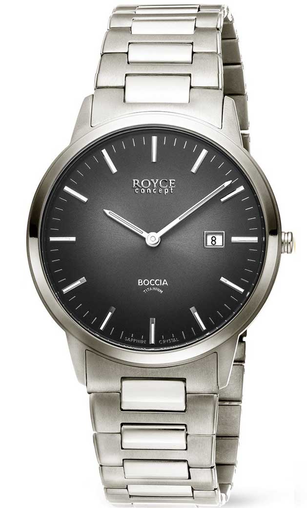 Boccia Titanium 3658-04 - Quartz - Silver - Herrklocka - Rostfri stål - Safir