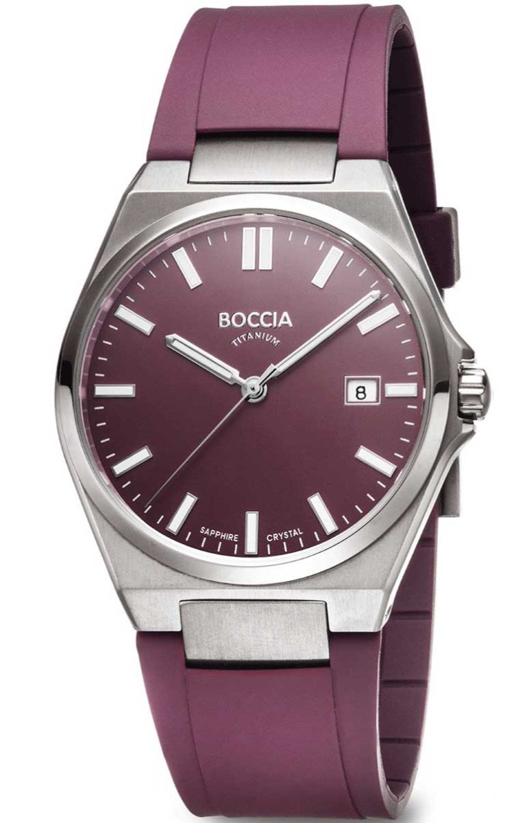 Boccia Titanium 3667-03 - Quartz - Silver - Herrklocka - Silikon - Safir