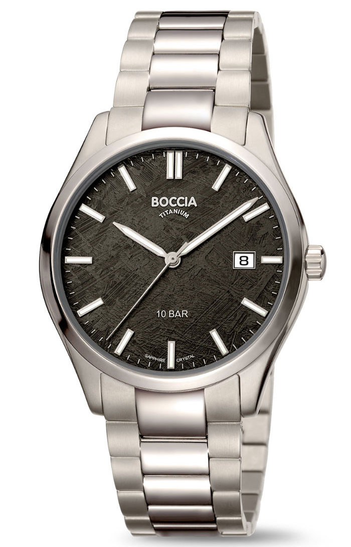 Boccia Titanium Mens 3672-02 - Quartz - Silver - Herrklocka - Titan - Safir