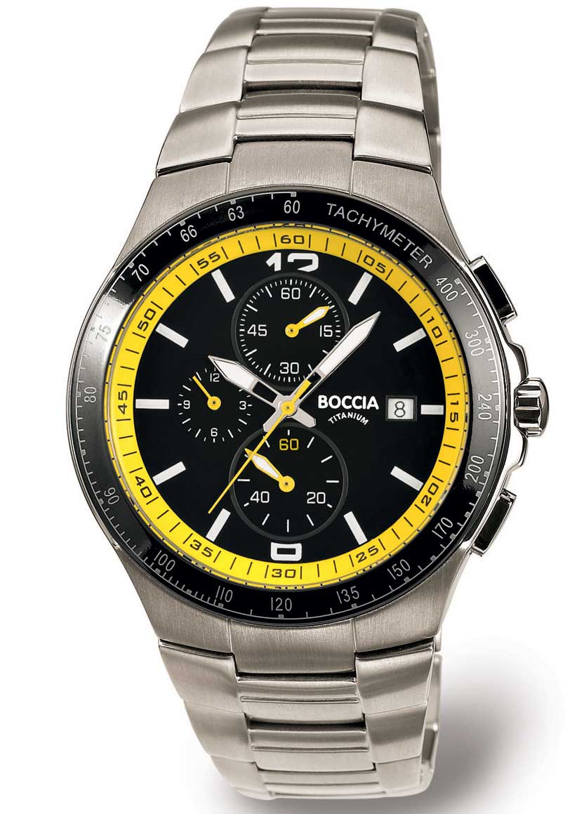 Boccia Titanium Sport 3773-04 - Quartz - Silver - Herrklocka - Titan - Härdat mineralglas