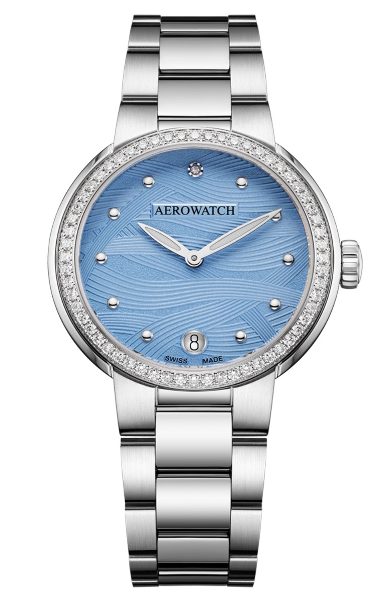 Aerowatch Harmonie Lady Quartz A 42107 AA01 DIA M - Quartz - Silver - Damklocka - Rostfri stål - Safir