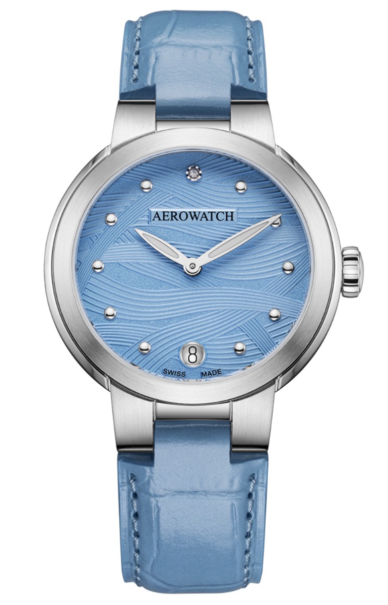 Aerowatch Harmonie Lady Quartz A 42107 AA01 - Quartz - Silver - Damklocka - Läder - Safir