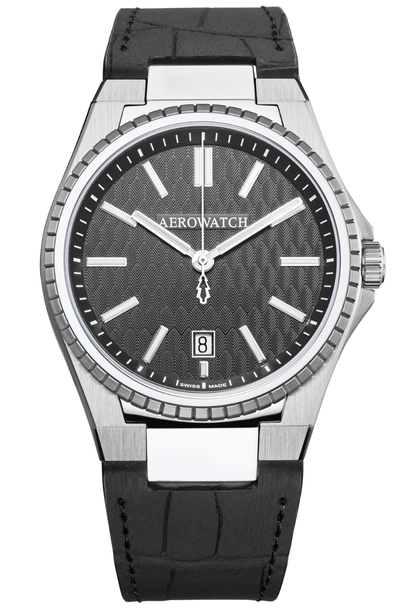 Aerowatch Milan Sport Quartz A 42999 AA03 - Quartz - Silver - Herrklocka - Läder - Safir