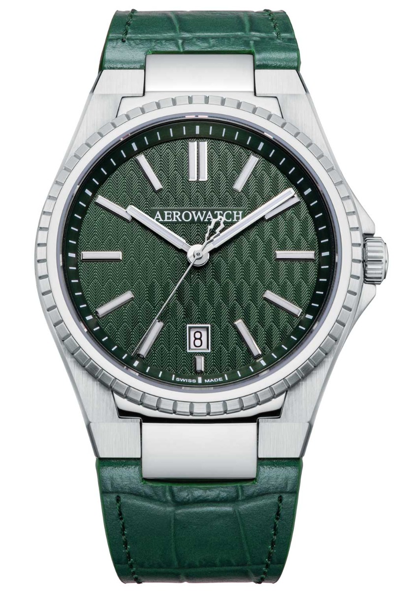Aerowatch Milan Sport Automatic A 60998 AA04 - Automatisk - Silver - Herrklocka - Läder - Safir