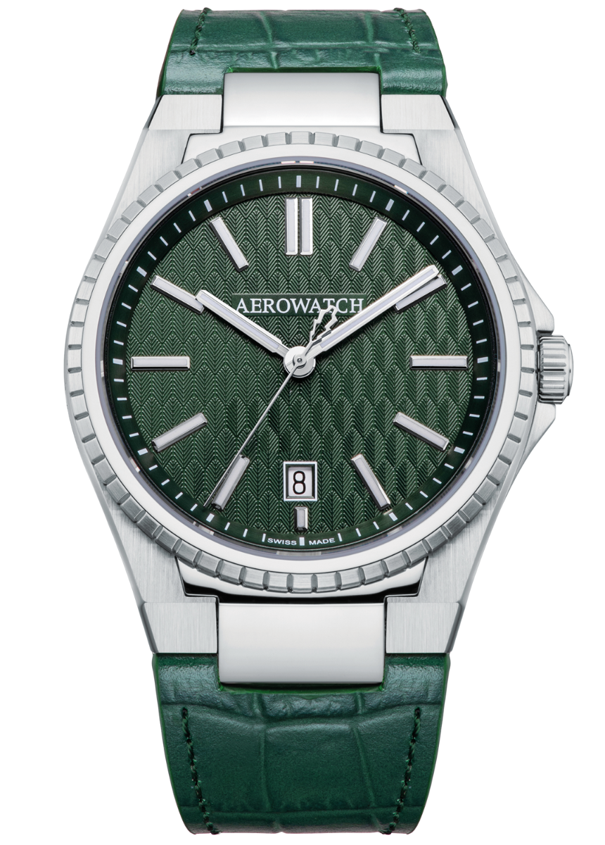 Aerowatch Milan Sport Quartz A 42999 AA04 - Quartz - Silver - Herrklocka - Läder - Safir