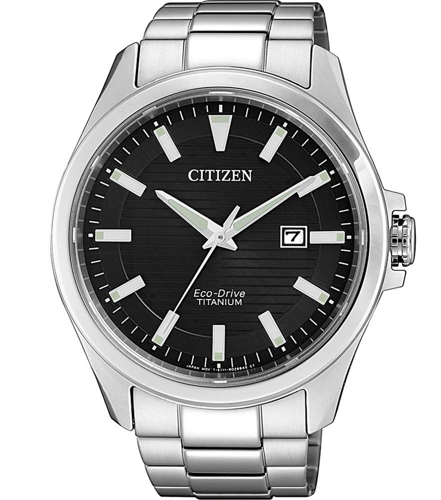 Citizen elegant herrklocka med Eco-Drive och Super Titanium | BM7470-84E - Quartz - Silver - Herrklocka - Titan - Safir