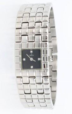 Inex Ladies Silver Black A69208S5KV - Quartz - Silver - Damklocka - Rostfri stål - Härdat mineralglas