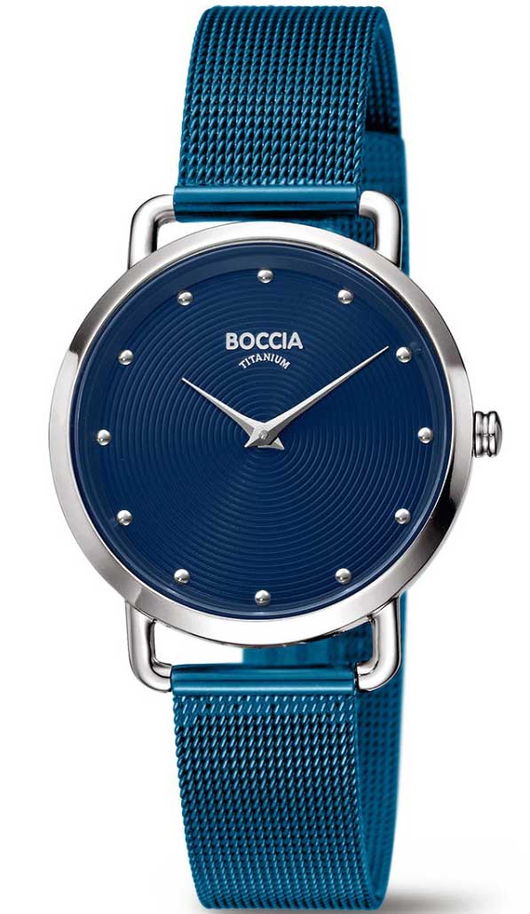 Boccia Titanium 3314-07 - Quartz - Silver - Damklocka - Mesh - Härdat mineralglas