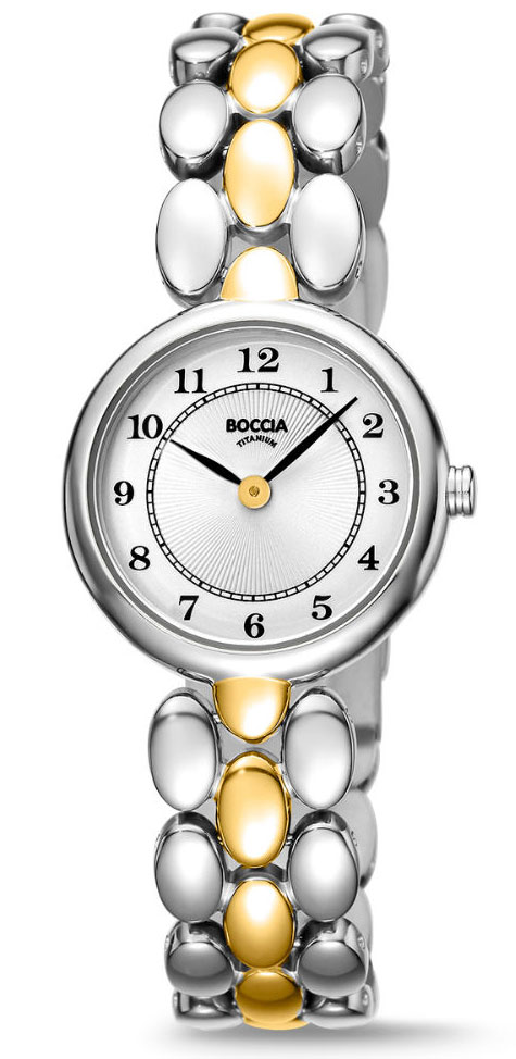 Boccia Titanium Ladies 3378-02 - Quartz - Guld Silver - Damklocka - Titan - Härdat mineralglas