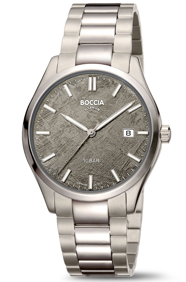 Boccia Titanium Mens 3672-01 - Quartz - Silver - Herrklocka - Titan - Safir