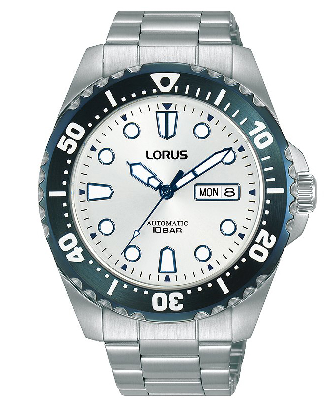 Lorus Mens Automatic RL477BX9 - Automatisk - Silver - Herrklocka - Rostfri stål - Härdat mineralglas