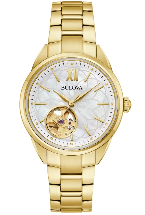 Bulova Sutton Automatic 97L172 - Automatisk - Guld - Damklocka - Rostfri stål - Safir
